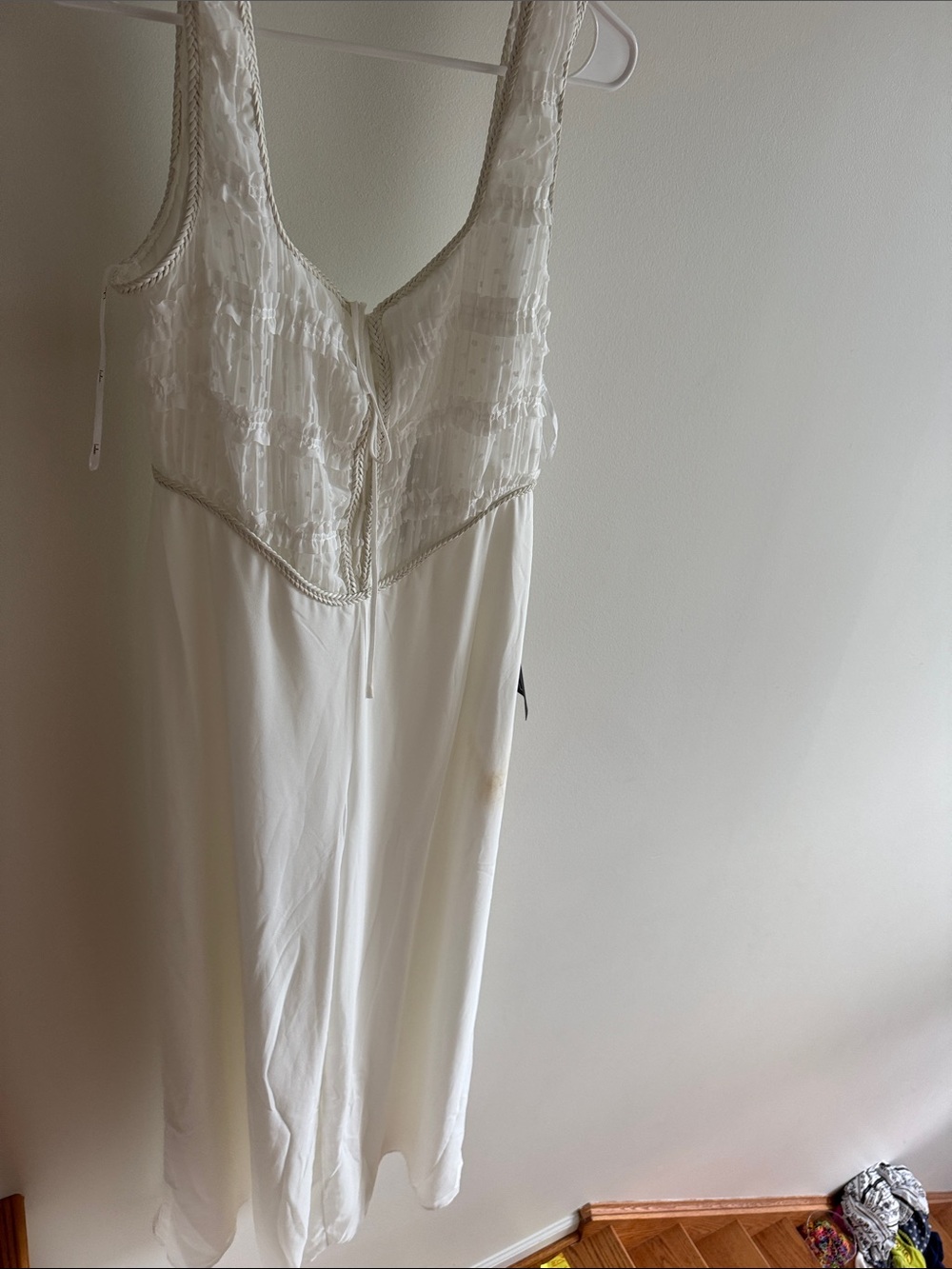 Women's Cream Lace-Detail jumpsuit